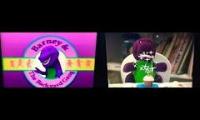 Barney The Backyard Gang Theme Song in Low Tone Comparison