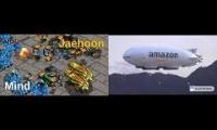 Amazon Zeppelin deploying delivery drones