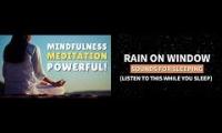 Powerful Guided Mindfulness Meditation x Rain on Window Sounds for Sleeping Black Screen