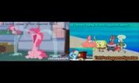 Pinkie Pie llorando SpongeBob were sea creatures Sparta Shadow Queen Venom V2 GSR Mix Comparison