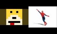 Spiderman dances to some cool stuff