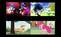 [Request] MLP Intro vs Sonic Genrtations Sparta Remix Quadparison