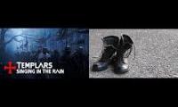 March of Templars in rain with boot sound effect