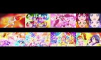 Pretty Cure Quintet Group Transformation Comparation