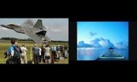 Awesome F-22 Raptor Falls/freefall from sky in full control 4K vs. 009 Sound System - The Hero Waits