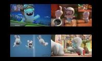 [Request 1/4] New Rabbids Invasion Sparta Remixes Side-By-Side Quadparison 1