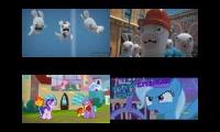 Rabbids Invasion vs My Little Pony sparta remix quadparison 5