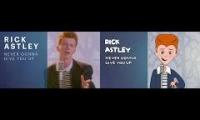 Never Gonna Give You Up Comparison Original Vs Animated