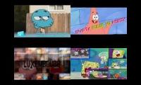 Gumball Vs SpongeBob Sparta Pulse V7 and V2 Remix Quadparison