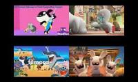 [Happy thanksgiving] Zig and Sharko vs Rabbids Invasion Sparta Remix Quadparison