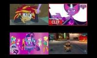 Sunset Shimmer Midnight Sparkle Gaea Everfree And Professor Z Defeat