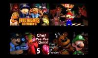 FNAF 1 SML VS SMG4 Quadparison