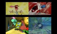 My Sparta Party Hard Remix Quadparison: Ren and Stimpy/SpongeBob Style