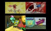 My Sparta Party Hard Remix Quadparison: Ren and Stimpy/SpongeBob Style