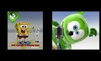 gummy bear vs spongebob battle