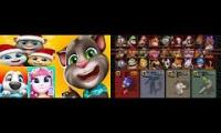 My Talking Tom Friends vs My Talking Hank vs My Talking Angela vs My Talking Tom vs SR