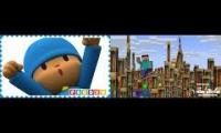 Pocoyo Poczilla Spilt Into MInecraft Stezilla