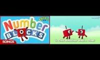 Numberblocks intro forwards and backwards, forwards but reversed