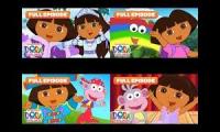 All 4 Dora the Explorer Episodes Playing at the same time