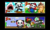 4 Combo Panda Videos Playing At Once