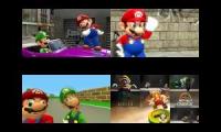 Super Mario Sparta Remix Quadparison