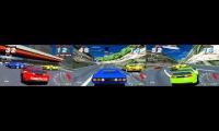 Thumbnail of Ridge Racer 2 - Chase View Cheat Novice Race 4 Green Car Vs 3 Red Car Vs 1 BC 5 laps - Full Race