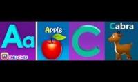 Phonics Song with TWO Words - A For Apple ChuChuTV Español vs English