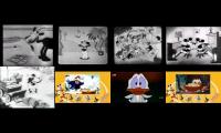 Thumbnail of all 8 Disney cartoons at once.