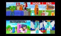 Thumbnail of 4 videos of my Favorite Minecraft Players played at the same time