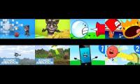 Every First Episodes Of Talking Tom Shorts BFDI VILLAGER News Inanimate Insanity Played At Once