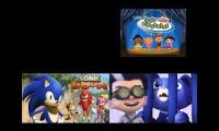 Thumbnail of All 4 tv shows episodes playing at the same time part 4