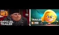 Thumbnail of Despicable me 3 trailer & the emoji movie trailer playing all at once