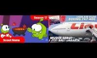 Thumbnail of Om nom scout noms Boeing 747 lion air