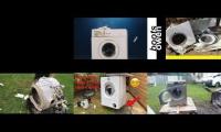 Thumbnail of Washing machines getting destroyed by bricks