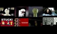 Thumbnail of 8 creepy youtube videos at once