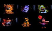 Thumbnail of FNAF Song Freddy, Bonnie, Chica, Foxy, Golden Freddy and Balloon Boy